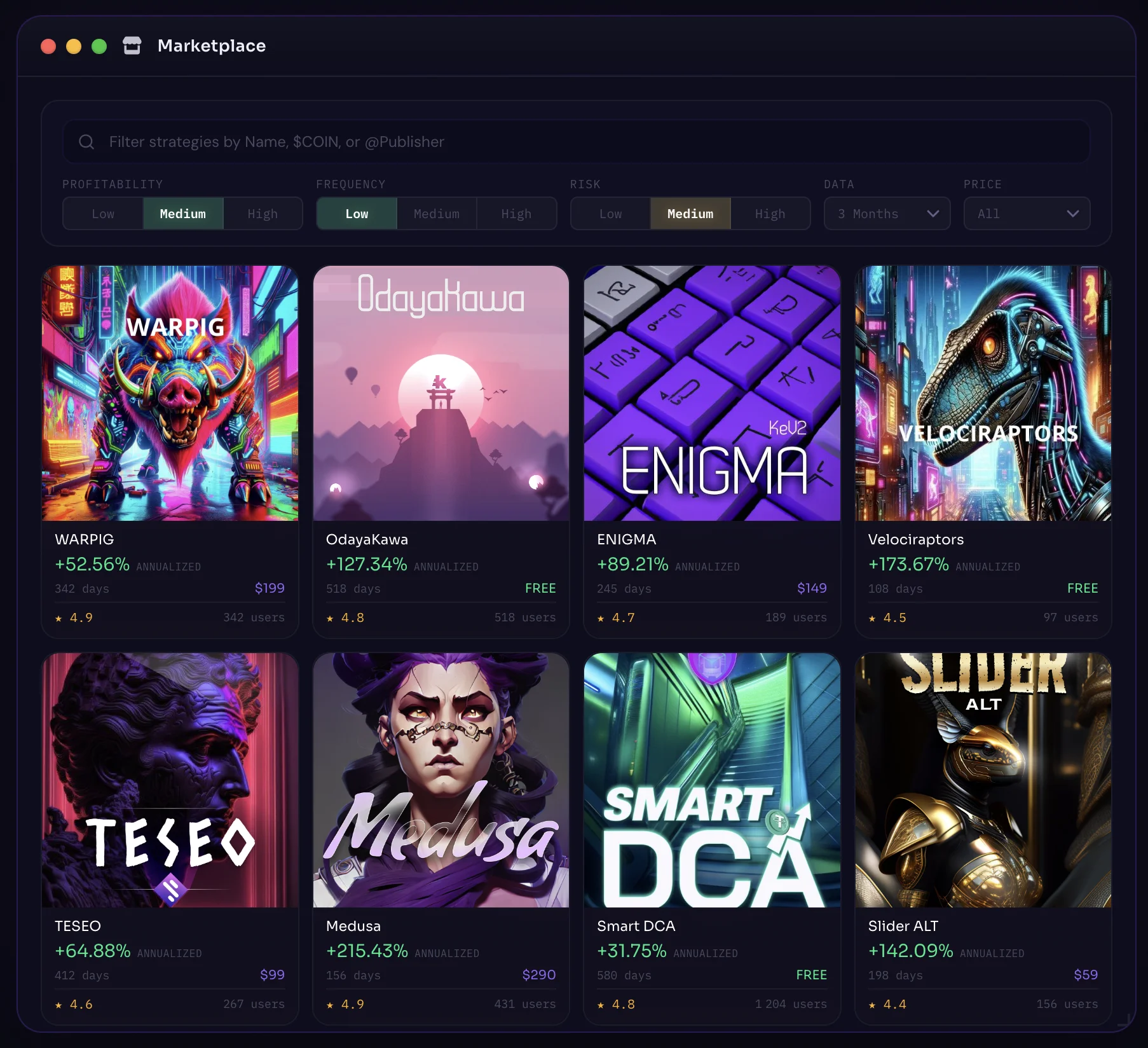 Marketplace screenshot